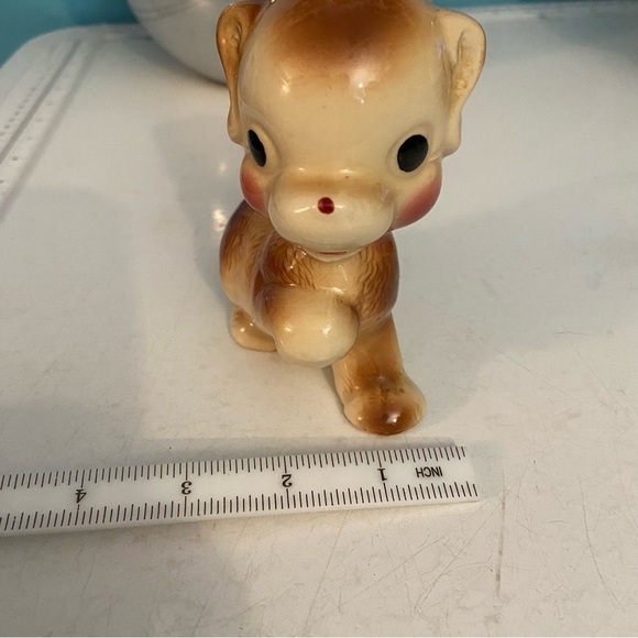 Vintage 1950’s Rempel Diamond pottery big eyes puppy dog  figurine - Picture 8 of 10